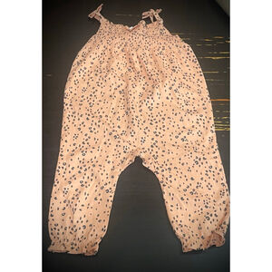 H&M 6 months pants jumpsuit Black Leopard Print